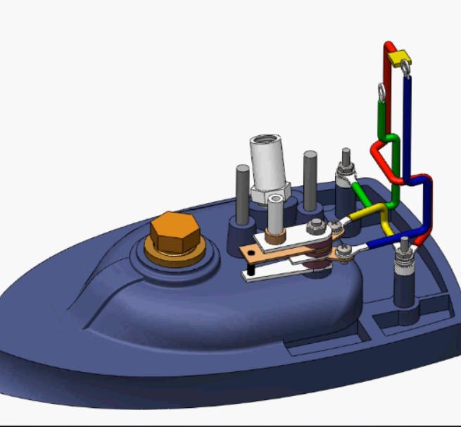 Iron assembly principle 3D animation demonstration